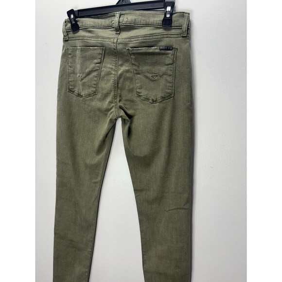 Hudson Krista Olive Distressed Ankle Skinny Jeans Frayed Hem Womens Denim Sz 27 - Picture 13 of 16